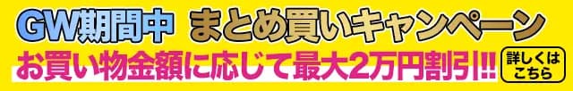 ゴールデンウィークまとめ買いキャンペーン - 最大20,000円割引