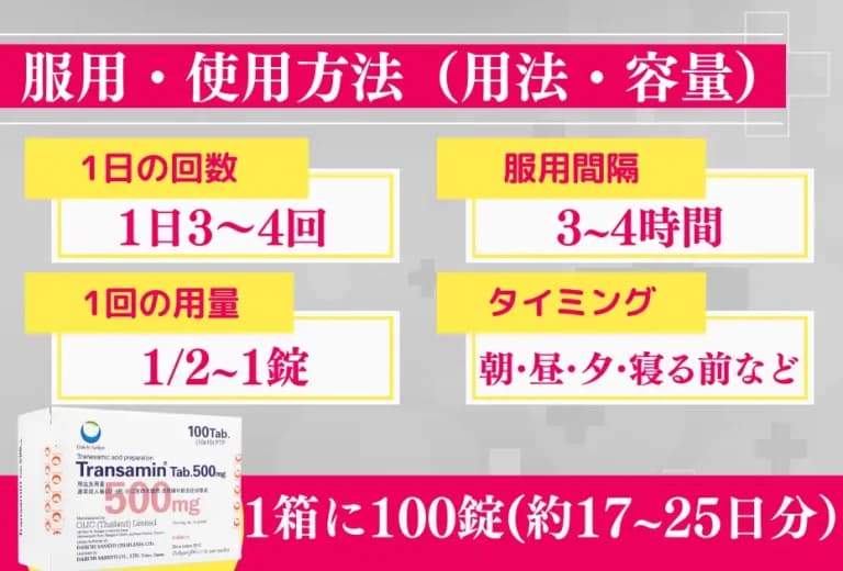 トランサミン｜女性ホルモンに未影響の最強シミケア薬 5