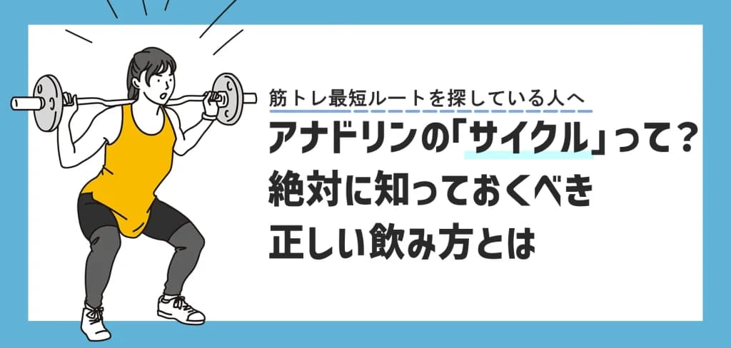アナドリンのサイクルと正しい飲み方｜初心者の期間・摂取量を徹底解説