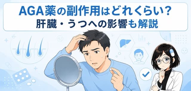 AGA治療薬の副作用を解説｜肝臓への影響・うつの噂は本当？
