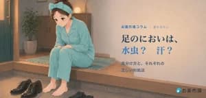 足のにおいは、水虫？汗？見分け方と、それぞれの正しい対処法