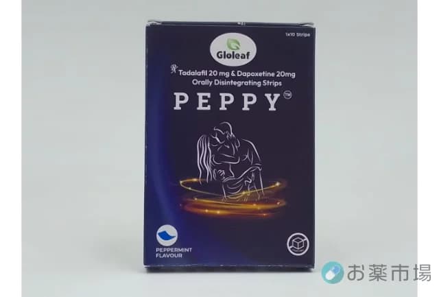 Peppy (ペピイ)|シアリスの成分タダラフィル20mgと早漏防止成分ダポキセチン20mg