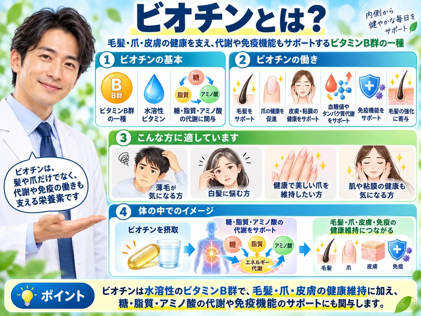 ビオチン10,000mcg(VitalMe)|髪・爪・肌をサポートする高用量ビオチンサプリ 3