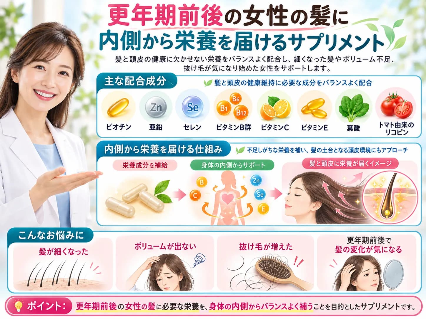 プランター39 アクティブヘアカプセル|女性向け育毛サプリ(ビオチン・亜鉛) 2