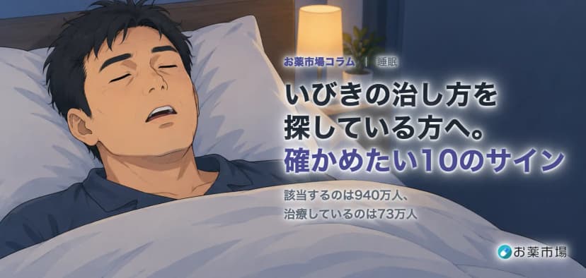 いびきの治し方を探している方へ。市販グッズの前に確かめたい10のサイン